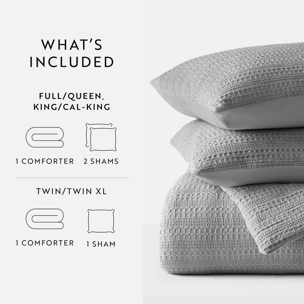 Fog Gray Twin Organic Down Alternative Comforter Set