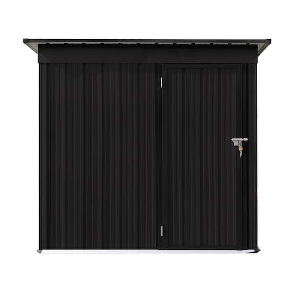 Outdoor Garden Storage 5.41 ft. W x 4 ft. D Metal Shed with Lockable Doors, Waterproof Roofs