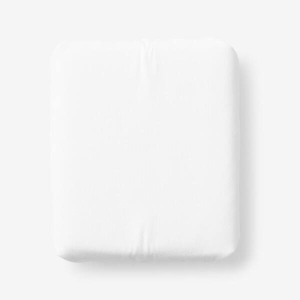 The Company Store Legends Hotel White Velvet Flannel Twin Fitted Sheet