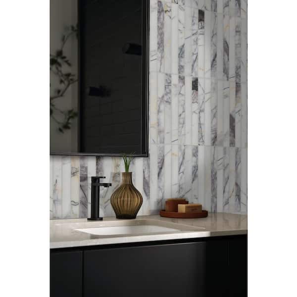 Scollopini Lilac Pattern 11 in. x 12 in. x 13mm Honed Marble Mosaic  Wall Tile (4.69 sq. ft./Case)