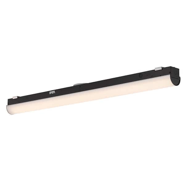 EnviroLite 90-Watt Equivalent 8 ft. Integrated LED Linear Black Strip Light with Selectable CCT/Wattage/Lumen and 0-10-Volt Dimming