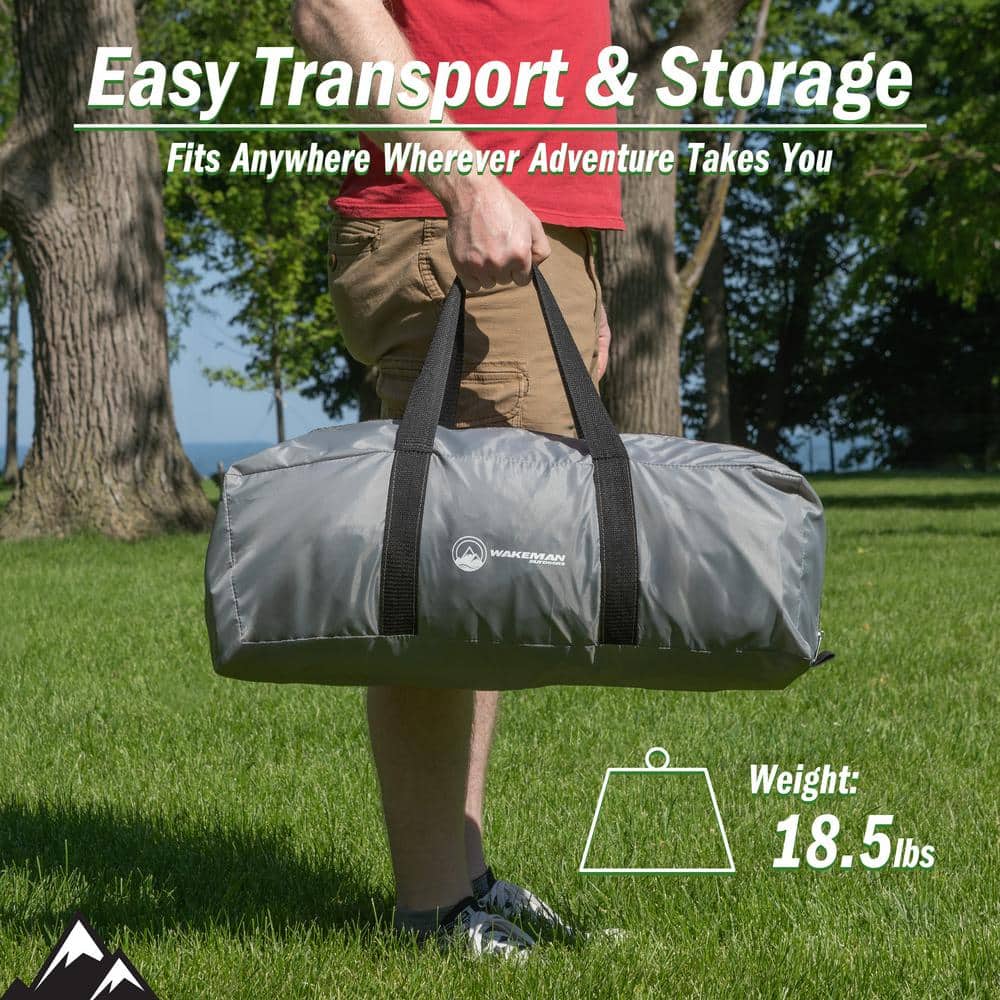 Gray 12x10 Pop-Up Camping Canopy Tent with Carry Bag