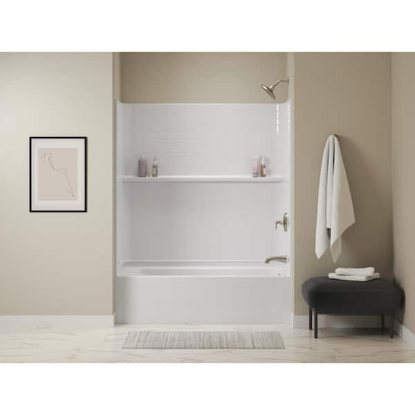 STERLING STORE+ 5 ft. Right-Hand Drain Rectangular Alcove Bathtub with Wall  Set and 12-Piece Accessory Set in White 71171720-0-12 - The Home Depot