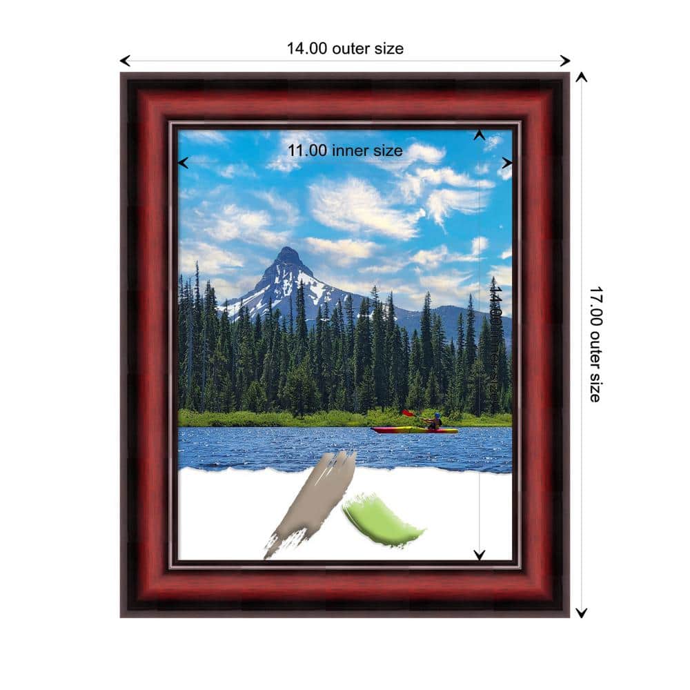 Rubino Cherry Scoop 11x14 Wood Wall Picture Frame