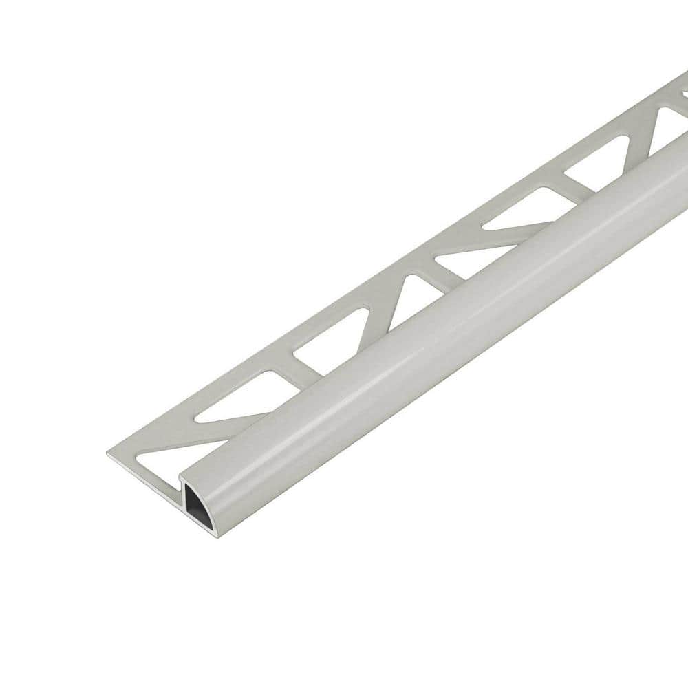 DURONDELL 0.3125 in. D x 98.5 in. W x 98.4 in. L Round Edge Aluminum Pwdr Ctd Light Gray Molding and Transition Trim price history on PriceWatchPro