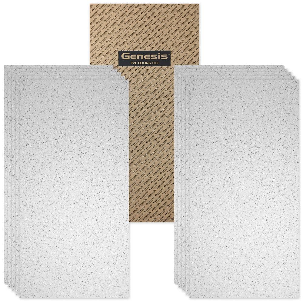 White Matte PVC 2' x 4' Waterproof Ceiling Tile