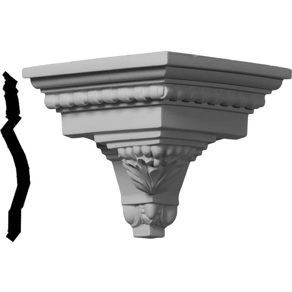 Primed White Acanthus Leaf Crown Moulding Corner
