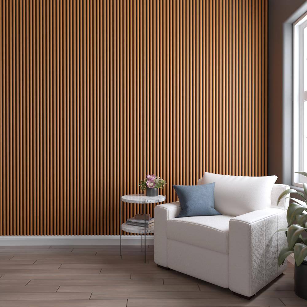 Early American MDF Noise Cancelling Slat Wall Panels (2 Pack)