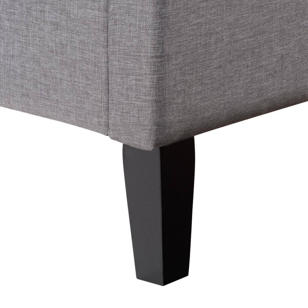 Bellevue Light Gray Upholstered Queen Bed with Tufted Headboard