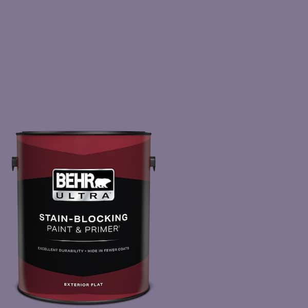 BEHR ULTRA 1 gal. #650F-5 Purple Statice Flat Exterior Paint & Primer