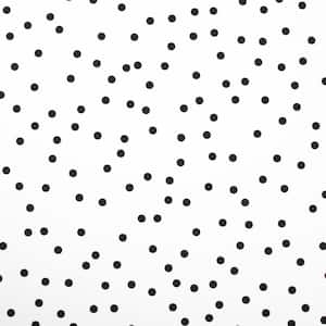 Small Dots Black Removable Peel and Stick Wallpaper