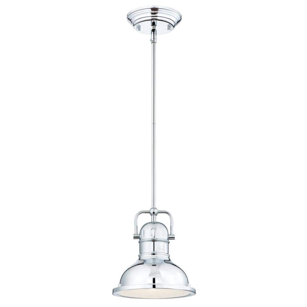 Westinghouse Boswell 1-Light Chrome LED Mini Pendant with Frosted Prismatic  Acrylic Lens 63085A The Home Depot