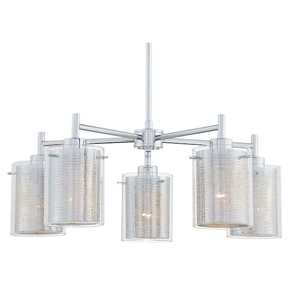 George Kovacs 5-Light Chrome Chandelier