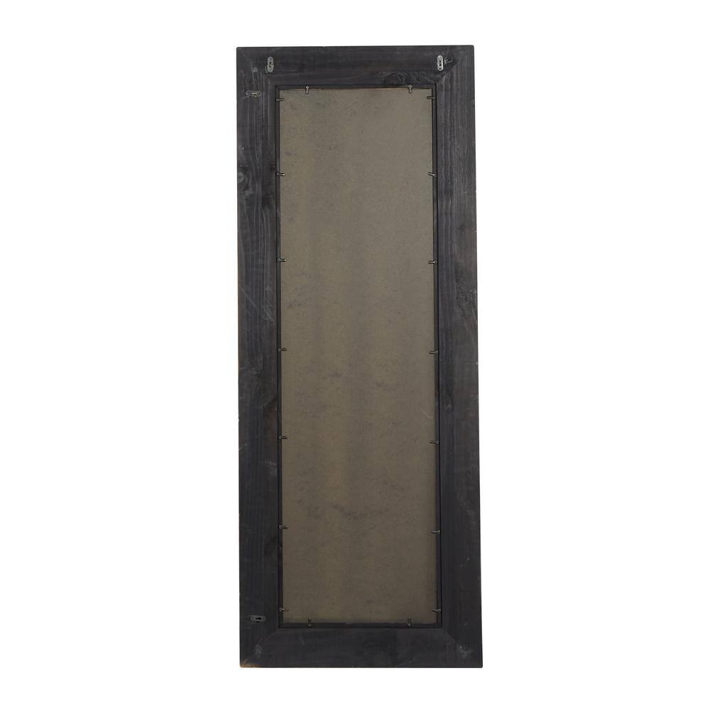 Oversized Brown Rectangular Full Length Wood Mirror