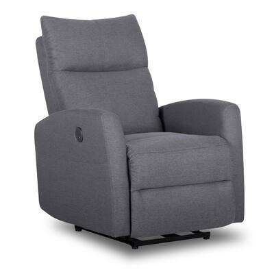 Fiona 40.5 in. H Gray Power Recliner With USB Port
