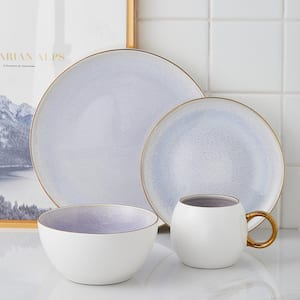 Stone Lain Josephine 16-Piece Dinnerware Set Porcelain, Service For 4, Lavender
