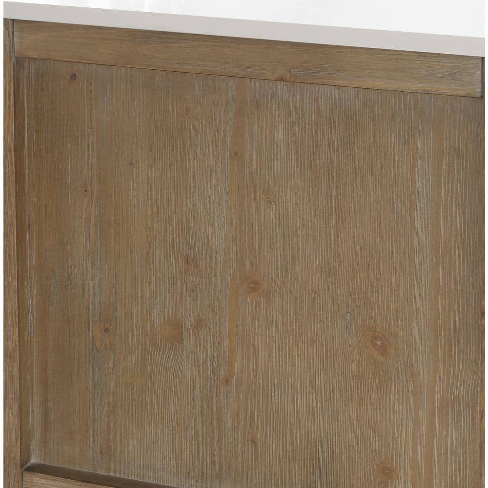 Savannah 30'' Weathered Fir Single Bathroom Vanity with Quartz Top