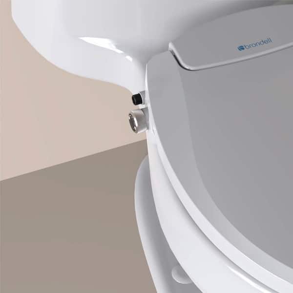 Brondell Swash Ecoseat Non-Electric Bidet Seat for Round Toilet in White