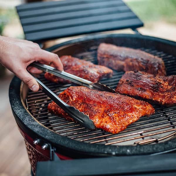 18 in. Classic Joe I Charcoal Grill in Blaze Red and Cover Bundle