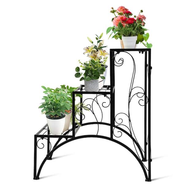 [植物棚]IRON PLANTS RACK ③ Costway Plant Rack Iron Plant Stand Garden Shelf Stair Style
