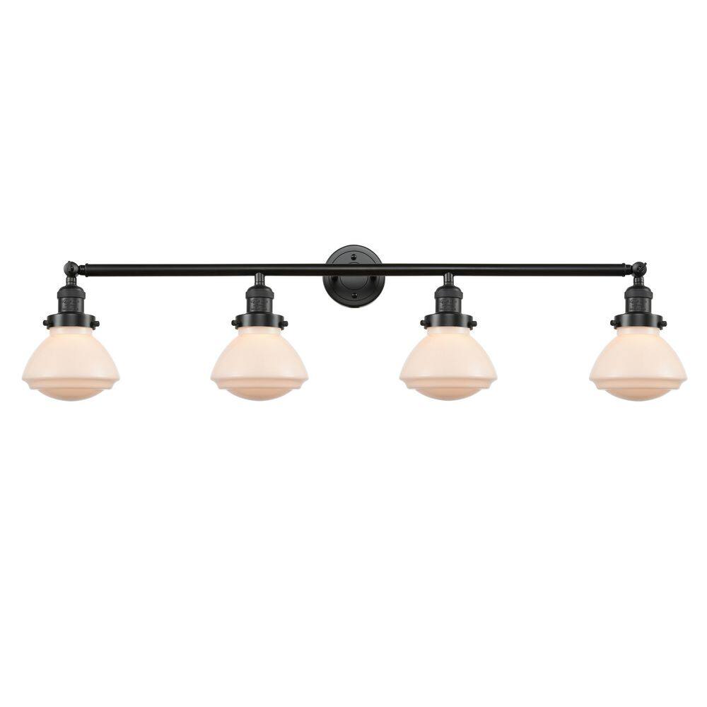 Olean 42.75 in. 4-Light Oil Rubbed Bronze Vanity Light with Glass Shade price history on PriceWatchPro