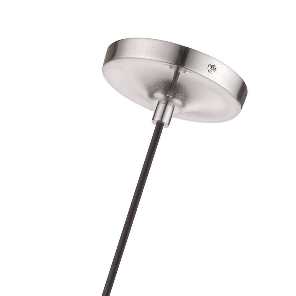 Mini Catania Brushed Nickel Pendant with Clear Glass Shade