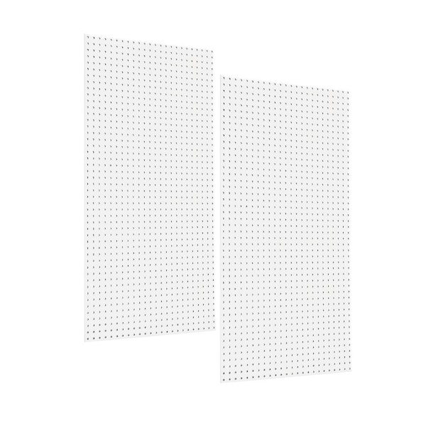 DuraBoard (2) 24 in. x 48 in. x 1/4 in. White Polypropylene Pegboards w/ 9/32 in. Hole Size and 1 in. O.C. Hole Spacing