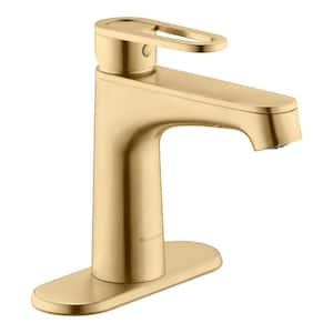 Kendrick Single Hole Single-Handle Bathroom Faucet in Matte Gold