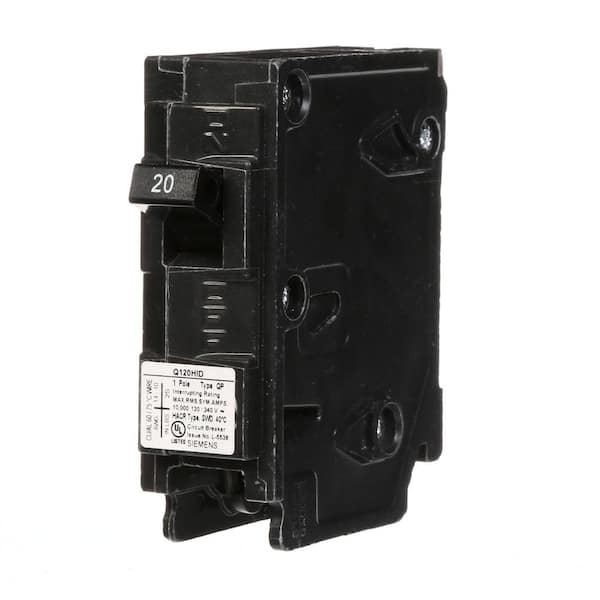 Siemens 20 Amp Single-Pole Type QP Circuit Breaker For Use With HID Lighting