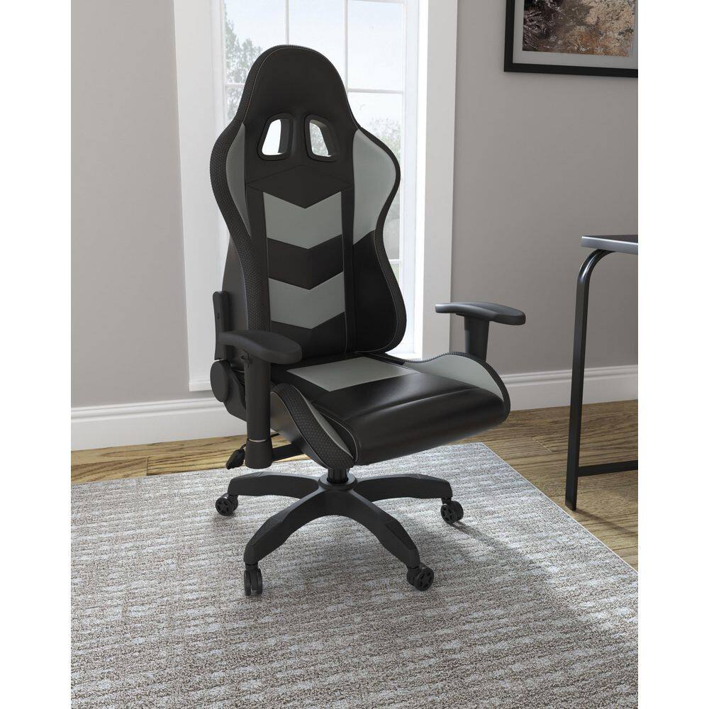 Lynxtyn 26.63" Black & Gray LED Gaming Office Chair