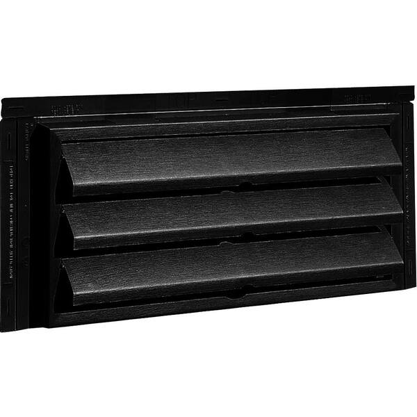 Builders Edge 9.375 in. x 18 in. Foundation Vent without Ring for New Construction, #002-Black-DISCONTINUED