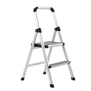 3 ft. 2-Step Aluminum Step Ladder 8 ft. Reach