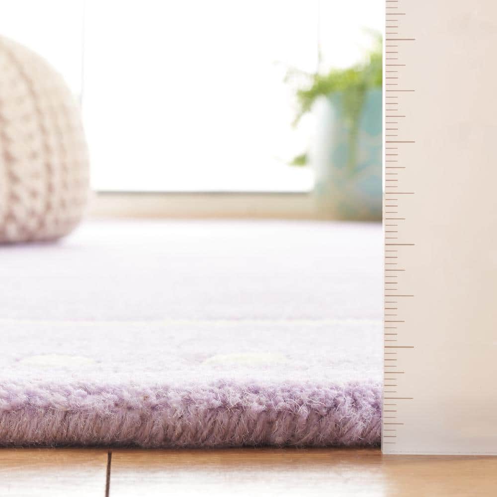 Lavender Ivory Elegance 6' x 9' Hand-Tufted Wool & Viscose Area Rug