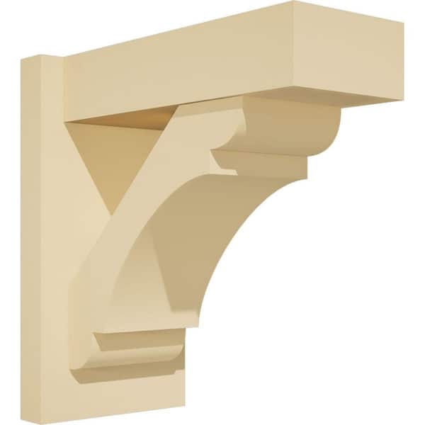 Ekena Millwork Olympic 7 in. W x 14 in. H x 14 in. D Signature Urethane Polyurethane Outlooker with Block Ends