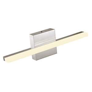 15.7 in. 1-Light 24-Watt 3000K Warm White Chrome Integrated LED Vanity Light Bar for Bathroom