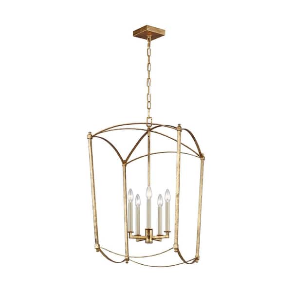 Generation Lighting Thayer 5-Light Antique Guild Traditional Transitional Hanging Candlestick Chandelier