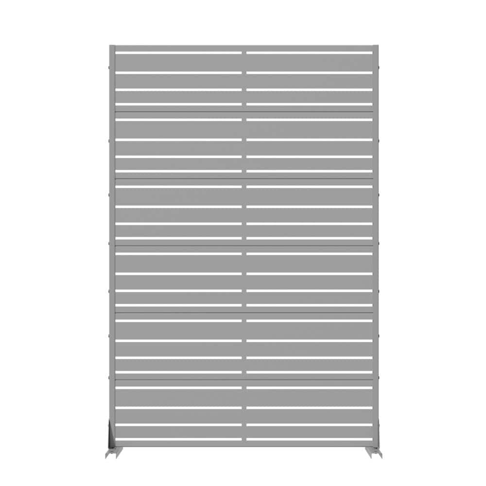 72 in. H x 47 in. W Outdoor Gray Galvanized Steel Decorative Garden Fence Privacy Screen price history on PriceWatchPro