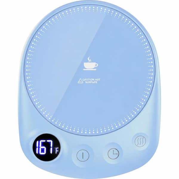 Blue Coffee Mug Warmer for Desk, Fast Heating Plate with 4-Temperature Settings and 1 to 12 Hour Timer