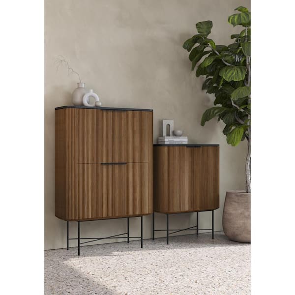 Urban Woodcraft Osaka, Natural Finish, 43 in. Tall Display Cabinet