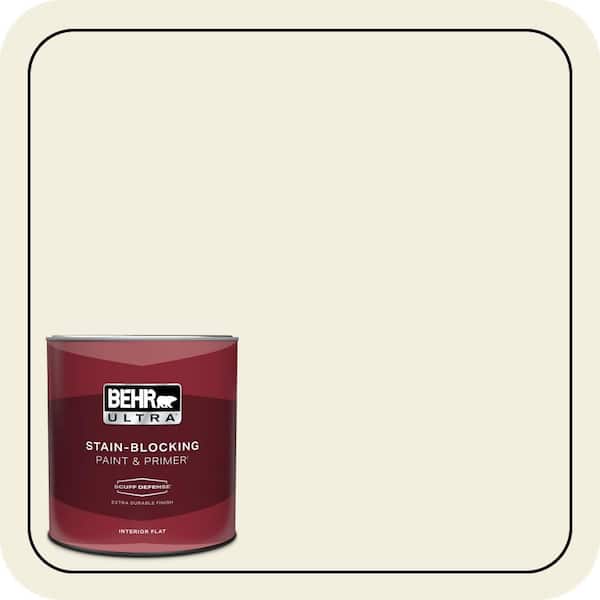 BEHR ULTRA 1 qt. #GR-W01 White Wool Extra Durable Flat Interior Paint & Primer