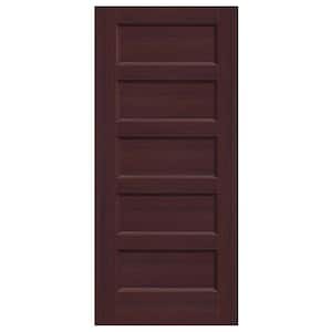 36 in. x 80 in. Conmore Black Cherry Stain Smooth Hollow Core Molded Composite Interior Door Slab
