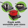 Hamilton Beach Single Induction Cooktop, 1800 watt, Heats 40% faster,  Versatile Pan Size (4-10), Black, 34104 