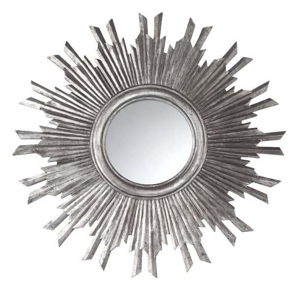 Storied Home Medium Round Gold Contemporary Mirror (35.5 in. H x 2 in. W)