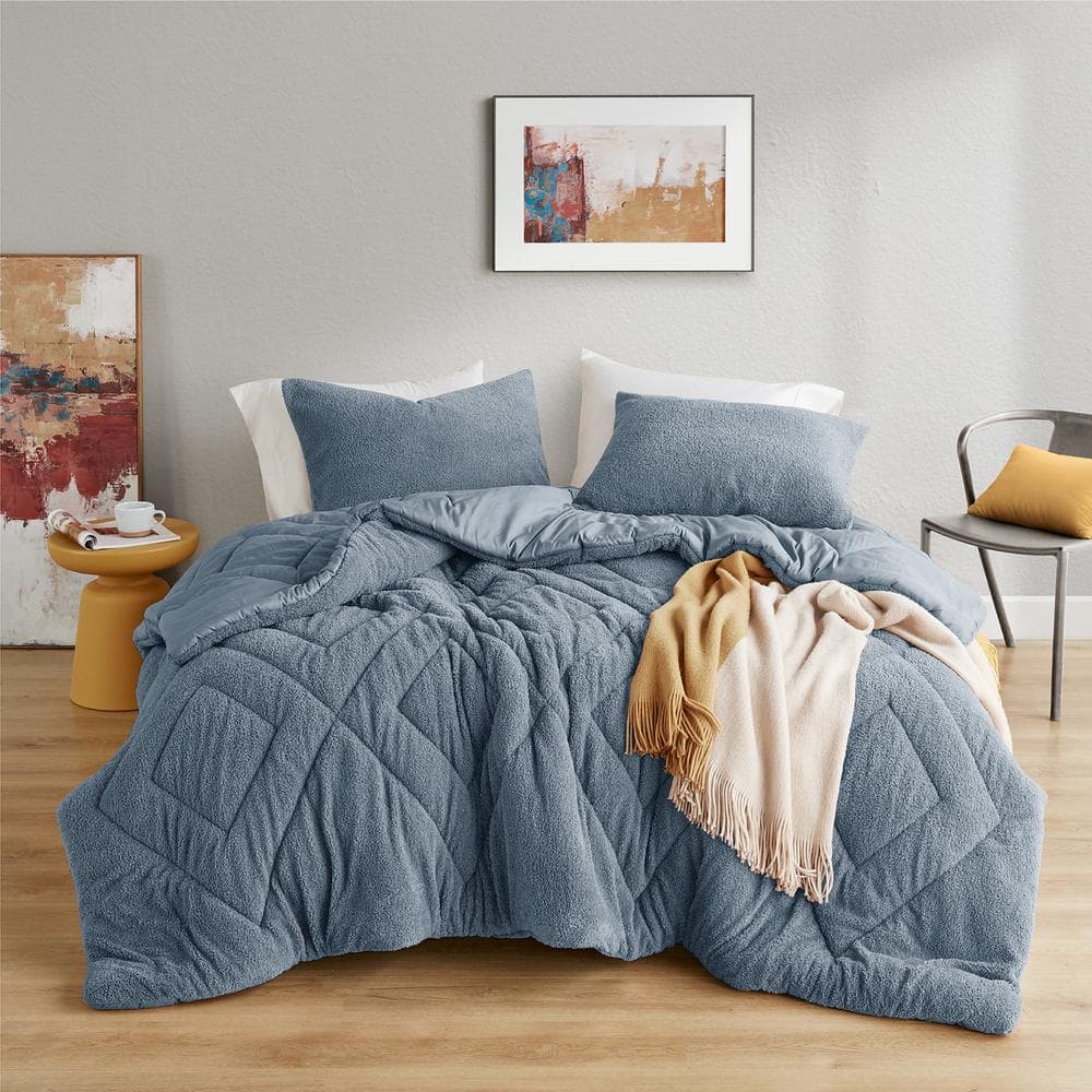 510 Design Kyla 3-Piece Blue Microfiber Full/Queen Comforter Set