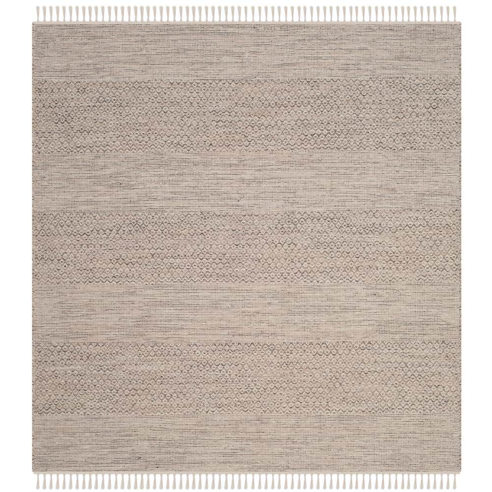 Montauk Ivory/Steel Gray 10 ft. x 10 ft. Striped Geometric Square Area Rug price history on PriceWatchPro