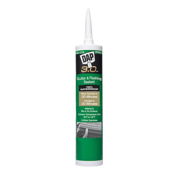 DAP 3.0 9 oz. Crystal Clear Premium Gutter and Flashing Sealant 18377 - The  Home Depot