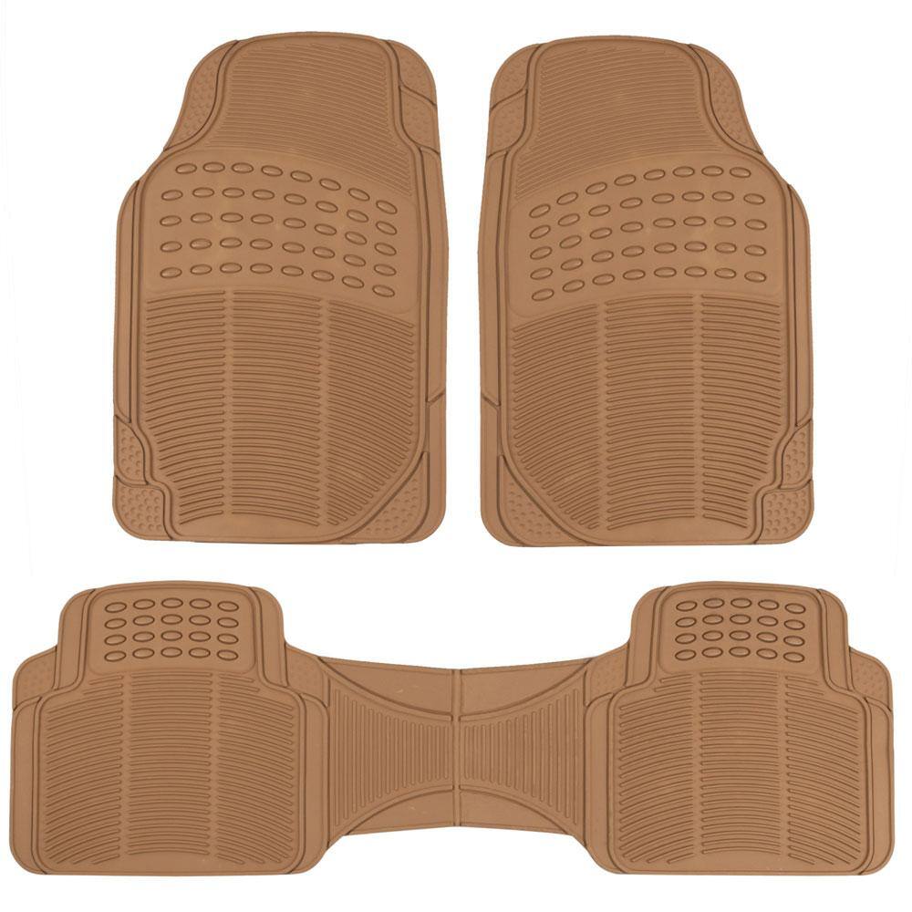 Classic Rubber 3-Pieces 27 in. x 18 in. Beige Heavy-Duty Car Floor Mats price history on PriceWatchPro