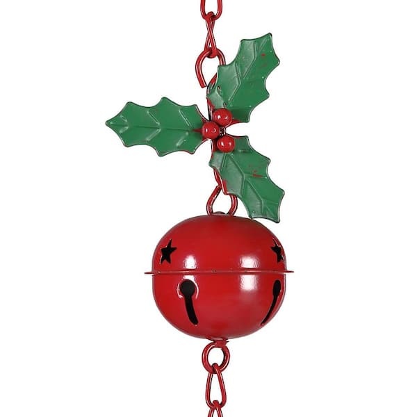 Cherry Metal Rain Chain for Gutters 8.5 ft. Functional Decorative Downspout Chain with Cherry Design Outdoor Elegance