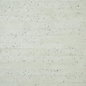 Fusion Brick Aquamarine 2.48 in. x 15.74 in. Natural Terrazzo Cement Subway Wall Tile (5.38 sq. ft./Case)