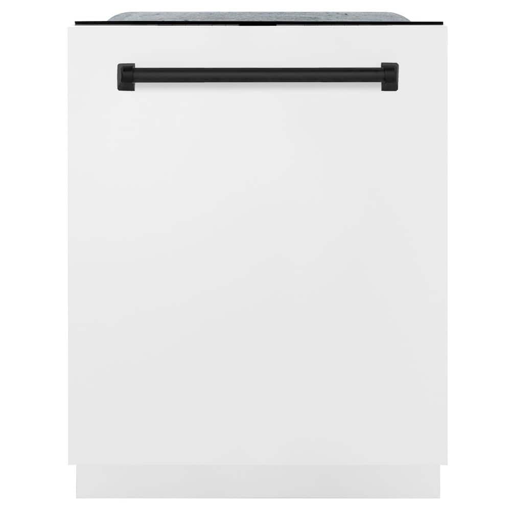 Autograph Edition 24 in. Top Control 6-Cycle Tall Tub Dishwasher with 3rd Rack in White Matte and Matte Black